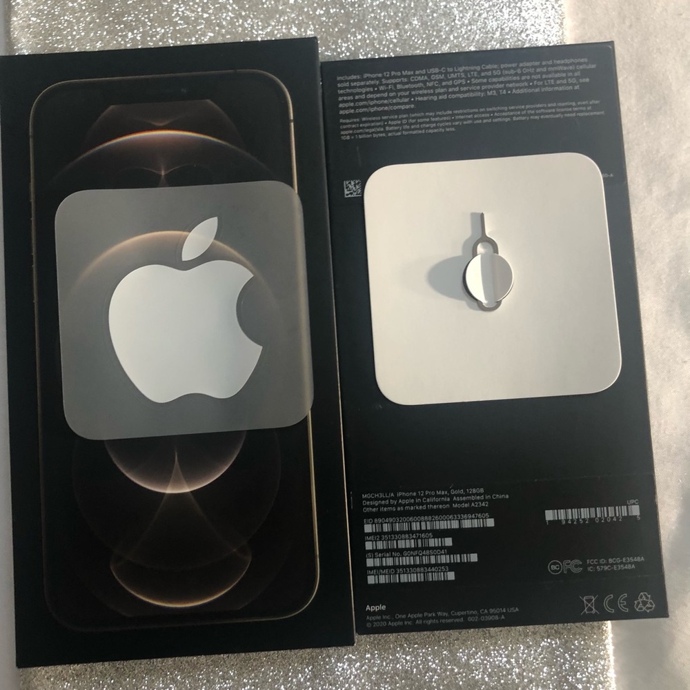 Empty iPhone 12 Pro Max BOX. 128 GB